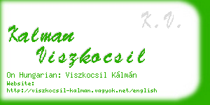 kalman viszkocsil business card