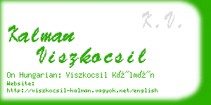 kalman viszkocsil business card